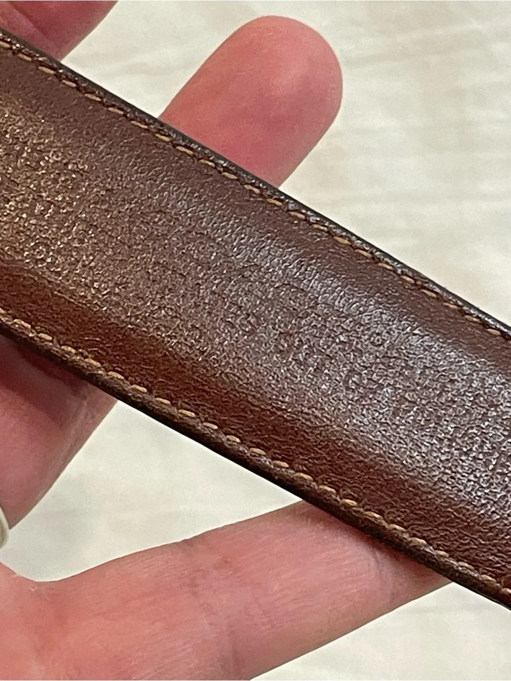 Vintage Coach Burgundy Leather Belt Brass Buckle USA Made Size 34 Unisex